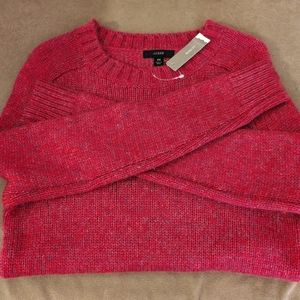 Sold out! J crew Alpaca Wool fuschia sweater Valentine's Day perfection